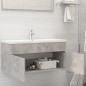 Waschbeckenunterschrank Einbaubecken Betongrau Holzwerkstoff Waschbeckenunterschrank Einbaubecken Betongrau Holzwerkstoff