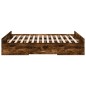vidaXL Bettgestell mit Schubladen Räuchereiche 160x200cm Holzwerkstoff vidaXL Bettgestell mit Schubladen Räuchereiche 160x200cm Holzwerkstoff