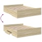 vidaXL Bettgestell mit Schubladen Sonoma-Eiche 160x200cm Holzwerkstoff vidaXL Bettgestell mit Schubladen Sonoma-Eiche 160x200cm Holzwerkstoff