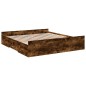 vidaXL Bettgestell mit Schubladen Räuchereiche 200x200cm Holzwerkstoff vidaXL Bettgestell mit Schubladen Räuchereiche 200x200cm Holzwerkstoff