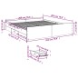 vidaXL Bettgestell mit Schubladen Räuchereiche 200x200cm Holzwerkstoff vidaXL Bettgestell mit Schubladen Räuchereiche 200x200cm Holzwerkstoff