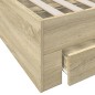 vidaXL Bettgestell mit Schubladen Sonoma-Eiche 180x200cm Holzwerkstoff vidaXL Bettgestell mit Schubladen Sonoma-Eiche 180x200cm Holzwerkstoff