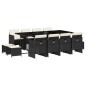 vidaXL 13-tlg. Garten-Essgruppe mit Kissen Schwarz Poly Rattan vidaXL 13-tlg. Garten-Essgruppe mit Kissen Schwarz Poly Rattan