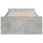 vidaXL Bettgestell mit Schubladen Betongrau 100x200 cm Holzwerkstoff vidaXL Bettgestell mit Schubladen Betongrau 100x200 cm Holzwerkstoff
