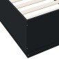 vidaXL Bettgestell Schwarz 100x200 cm Holzwerkstoff vidaXL Bettgestell Schwarz 100x200 cm Holzwerkstoff