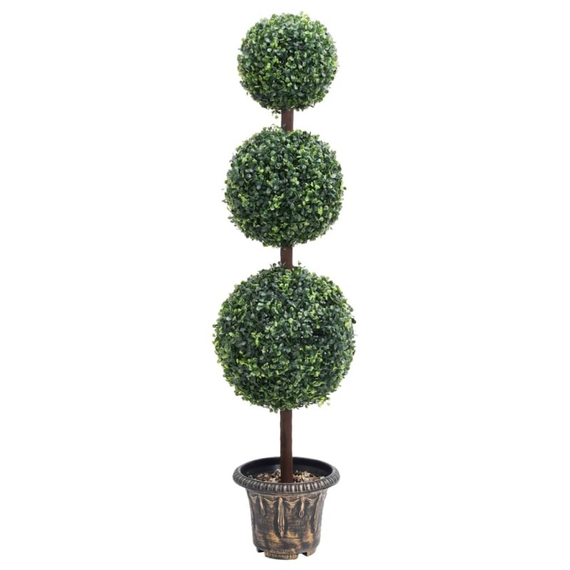 vidaXL Künstlicher Buchsbaum mit Topf Kugelform Grün 118 cm vidaXL Künstlicher Buchsbaum mit Topf Kugelform Grün 118 cm