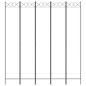 vidaXL 5-tlg. Paravent Weiß 200x220 cm Stoff vidaXL 5-tlg. Paravent Weiß 200x220 cm Stoff