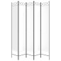 vidaXL 5-tlg. Paravent Weiß 200x220 cm Stoff vidaXL 5-tlg. Paravent Weiß 200x220 cm Stoff