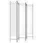 vidaXL 5-tlg. Paravent Weiß 200x220 cm Stoff vidaXL 5-tlg. Paravent Weiß 200x220 cm Stoff