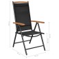 vidaXL 9-tlg. Garten-Essgruppe Aluminium Schwarz vidaXL 9-tlg. Garten-Essgruppe Aluminium Schwarz