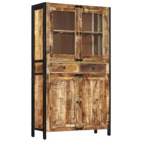  vidaXL Highboard 100x40x175 cm Massives Raues Mangoholz