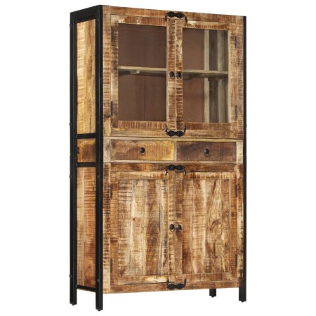  vidaXL Highboard 100x40x175 cm Massives Raues Mangoholz