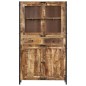 vidaXL Highboard 100x40x175 cm Massives Raues Mangoholz vidaXL Highboard 100x40x175 cm Massives Raues Mangoholz