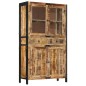 vidaXL Highboard 100x40x175 cm Massives Raues Mangoholz vidaXL Highboard 100x40x175 cm Massives Raues Mangoholz