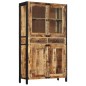 vidaXL Highboard 100x40x175 cm Massives Raues Mangoholz vidaXL Highboard 100x40x175 cm Massives Raues Mangoholz