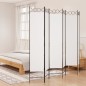 vidaXL 6-tlg. Paravent Weiß 240x200 cm Stoff vidaXL 6-tlg. Paravent Weiß 240x200 cm Stoff