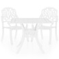 3-tlg. Bistro-Set Aluminiumguss Weiß 3-tlg. Bistro-Set Aluminiumguss Weiß