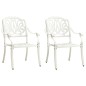 3-tlg. Bistro-Set Aluminiumguss Weiß 3-tlg. Bistro-Set Aluminiumguss Weiß