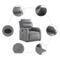 vidaXL Relaxsessel Elektrisch Grau Kunstleder vidaXL Relaxsessel Elektrisch Grau Kunstleder