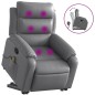 vidaXL Massagesessel mit Aufstehhilfe Grau Kunstleder vidaXL Massagesessel mit Aufstehhilfe Grau Kunstleder