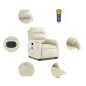vidaXL Massagesessel mit Aufstehhilfe Creme Kunstleder vidaXL Massagesessel mit Aufstehhilfe Creme Kunstleder