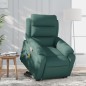 vidaXL Massagesessel mit Aufstehhilfe Dunkelgrün Stoff vidaXL Massagesessel mit Aufstehhilfe Dunkelgrün Stoff