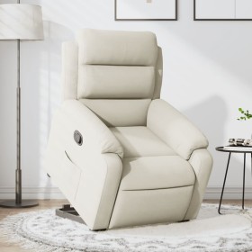 vidaXL Relaxsessel mit Aufstehhilfe Creme Samt