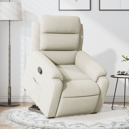 vidaXL Relaxsessel mit Aufstehhilfe Creme Samt