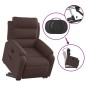 vidaXL Relaxsessel mit Aufstehhilfe Dunkelbraun Stoff vidaXL Relaxsessel mit Aufstehhilfe Dunkelbraun Stoff