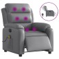 vidaXL Massagesessel Elektrisch Grau Kunstleder vidaXL Massagesessel Elektrisch Grau Kunstleder