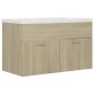 vidaXL Waschbeckenunterschrank Einbaubecken Sonoma-Eiche Holzwerkstoff vidaXL Waschbeckenunterschrank Einbaubecken Sonoma-Eiche Holzwerkstoff