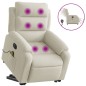vidaXL Massagesessel mit Aufstehhilfe Elektrisch Creme Samt vidaXL Massagesessel mit Aufstehhilfe Elektrisch Creme Samt