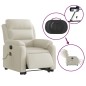 vidaXL Massagesessel mit Aufstehhilfe Elektrisch Creme Samt vidaXL Massagesessel mit Aufstehhilfe Elektrisch Creme Samt