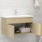 vidaXL Waschbeckenunterschrank Einbaubecken Sonoma-Eiche Holzwerkstoff vidaXL Waschbeckenunterschrank Einbaubecken Sonoma-Eiche Holzwerkstoff
