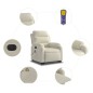 vidaXL Massagesessel mit Aufstehhilfe Elektrisch Creme Samt vidaXL Massagesessel mit Aufstehhilfe Elektrisch Creme Samt