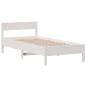 vidaXL Massivholzbett ohne Matratze Weiß 100x200 cm Kiefernholz vidaXL Massivholzbett ohne Matratze Weiß 100x200 cm Kiefernholz