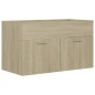 vidaXL Waschbeckenunterschrank Einbaubecken Sonoma-Eiche Holzwerkstoff vidaXL Waschbeckenunterschrank Einbaubecken Sonoma-Eiche Holzwerkstoff