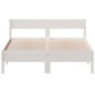 vidaXL Massivholzbett ohne Matratze Weiß 135x190 cm Kiefernholz vidaXL Massivholzbett ohne Matratze Weiß 135x190 cm Kiefernholz