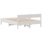 vidaXL Massivholzbett ohne Matratze Weiß 135x190 cm Kiefernholz vidaXL Massivholzbett ohne Matratze Weiß 135x190 cm Kiefernholz