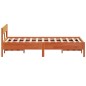 vidaXL Massivholzbett ohne Matratze Wachsbraun 135x190 cm Kiefernholz vidaXL Massivholzbett ohne Matratze Wachsbraun 135x190 cm Kiefernholz