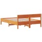 vidaXL Massivholzbett ohne Matratze Wachsbraun 135x190 cm Kiefernholz vidaXL Massivholzbett ohne Matratze Wachsbraun 135x190 cm Kiefernholz
