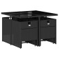 vidaXL 9-tlg. Garten-Essgruppe mit Kissen Schwarz Poly Rattan vidaXL 9-tlg. Garten-Essgruppe mit Kissen Schwarz Poly Rattan