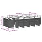 vidaXL 13-tlg. Garten-Essgruppe mit Kissen Grau Poly Rattan vidaXL 13-tlg. Garten-Essgruppe mit Kissen Grau Poly Rattan