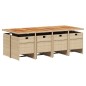 vidaXL 9-tlg. Garten-Essgruppe mit Kissen Beige Poly Rattan vidaXL 9-tlg. Garten-Essgruppe mit Kissen Beige Poly Rattan