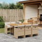 vidaXL 7-tlg. Garten-Essgruppe mit Kissen Beige Poly Rattan vidaXL 7-tlg. Garten-Essgruppe mit Kissen Beige Poly Rattan