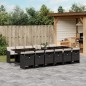 vidaXL 13-tlg. Garten-Essgruppe mit Kissen Schwarz Poly Rattan vidaXL 13-tlg. Garten-Essgruppe mit Kissen Schwarz Poly Rattan