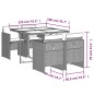 vidaXL 5-tlg. Garten-Essgruppe mit Kissen Schwarz Poly Rattan vidaXL 5-tlg. Garten-Essgruppe mit Kissen Schwarz Poly Rattan