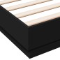 vidaXL Bettgestell Schwarz 150x200 cm Holzwerkstoff vidaXL Bettgestell Schwarz 150x200 cm Holzwerkstoff