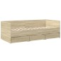 vidaXL Tagesbett mit Schubladen Sonoma-Eiche 75x190 cm Holzwerkstoff vidaXL Tagesbett mit Schubladen Sonoma-Eiche 75x190 cm Holzwerkstoff
