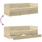 vidaXL Tagesbett mit Schubladen Sonoma-Eiche 75x190 cm Holzwerkstoff vidaXL Tagesbett mit Schubladen Sonoma-Eiche 75x190 cm Holzwerkstoff